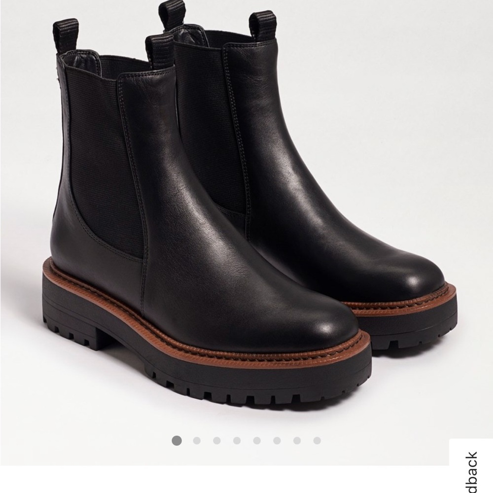 Sam Edelman Black Leather Ankle Boots